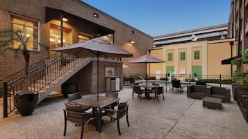 Outdoor pool, open 9:00 AM to 10:00 PM, pool umbrellas, pool loungers