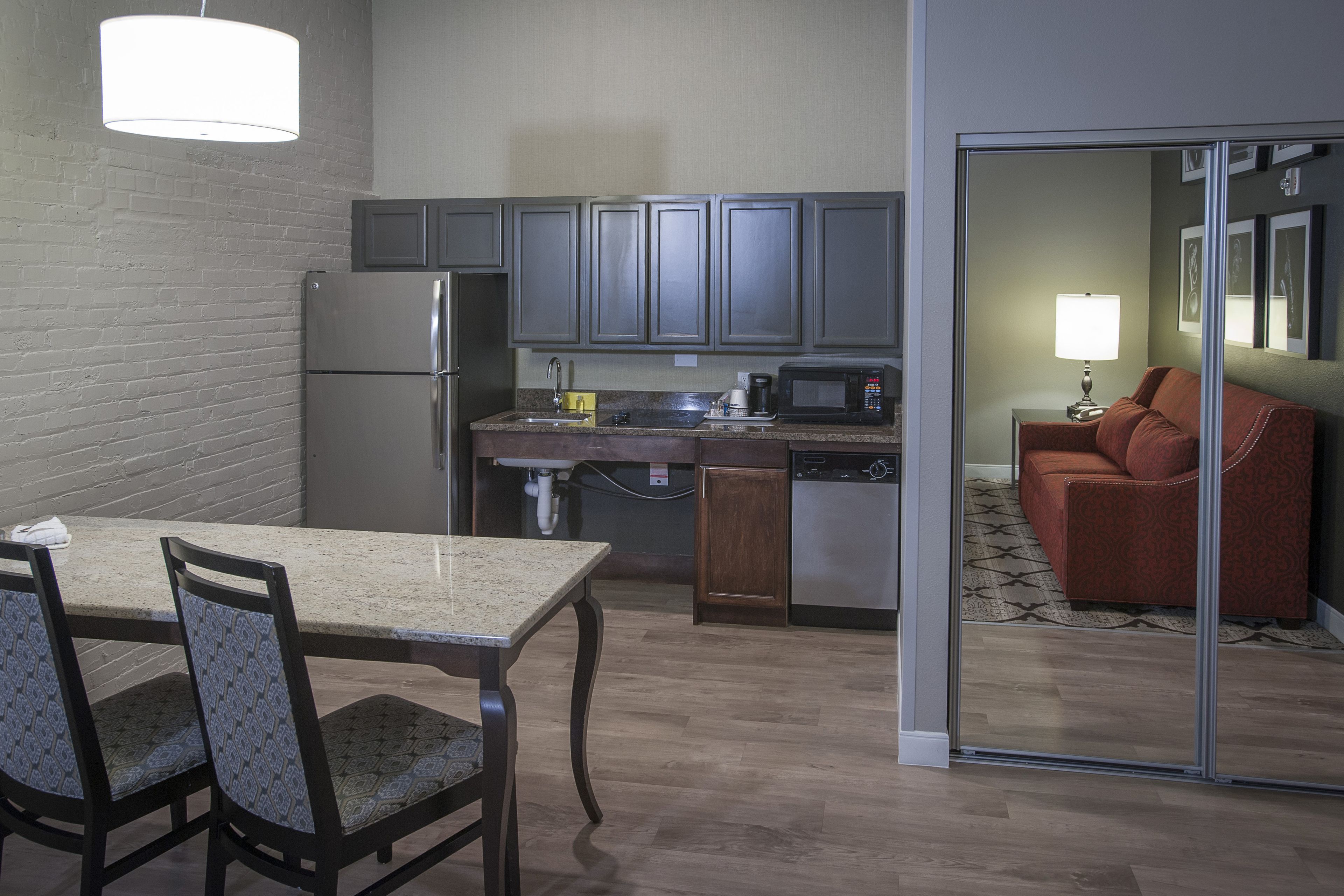 hypo-allergenic bedding, in-room safe, blackout curtains