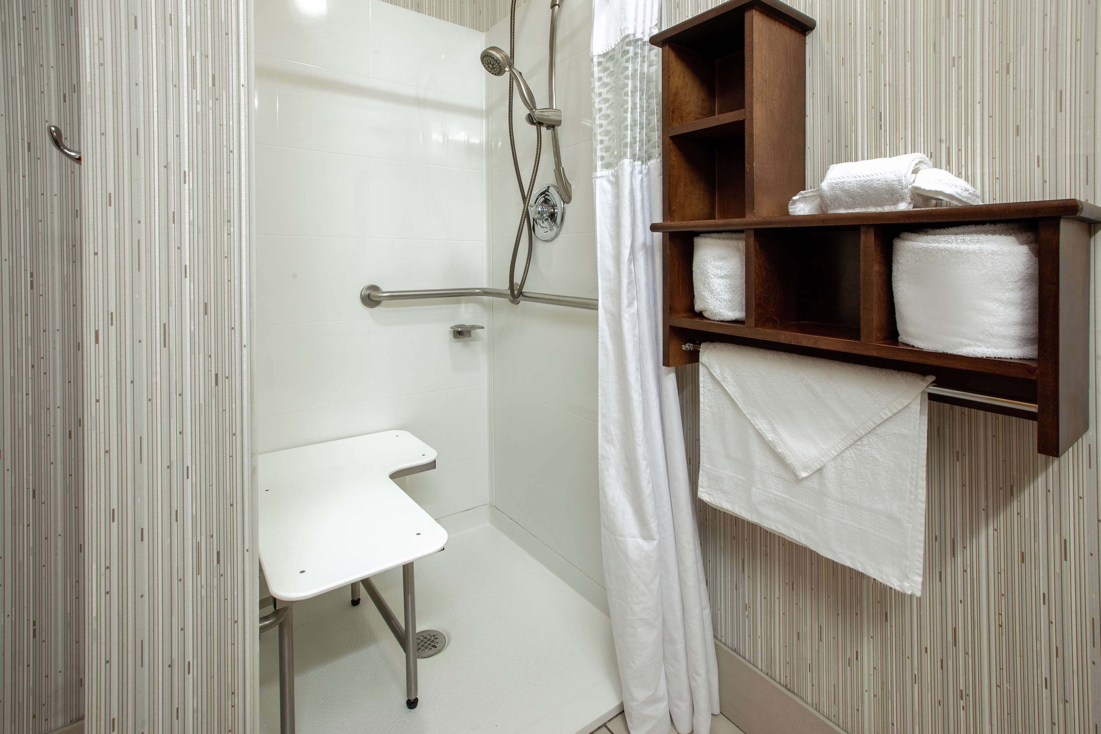 room, 1 king bed, accessible (3x3 shower) | bathroom shower