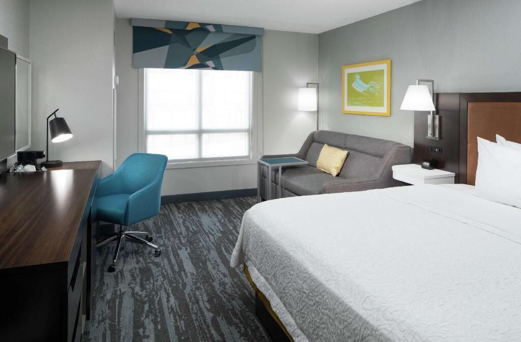 In-room safe, desk, laptop workspace, iron/ironing board