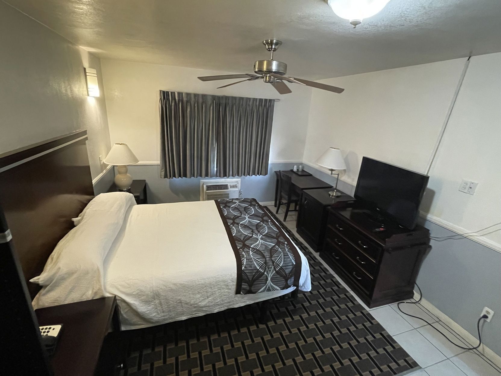 Desk, rollaway beds, WiFi, bed sheets