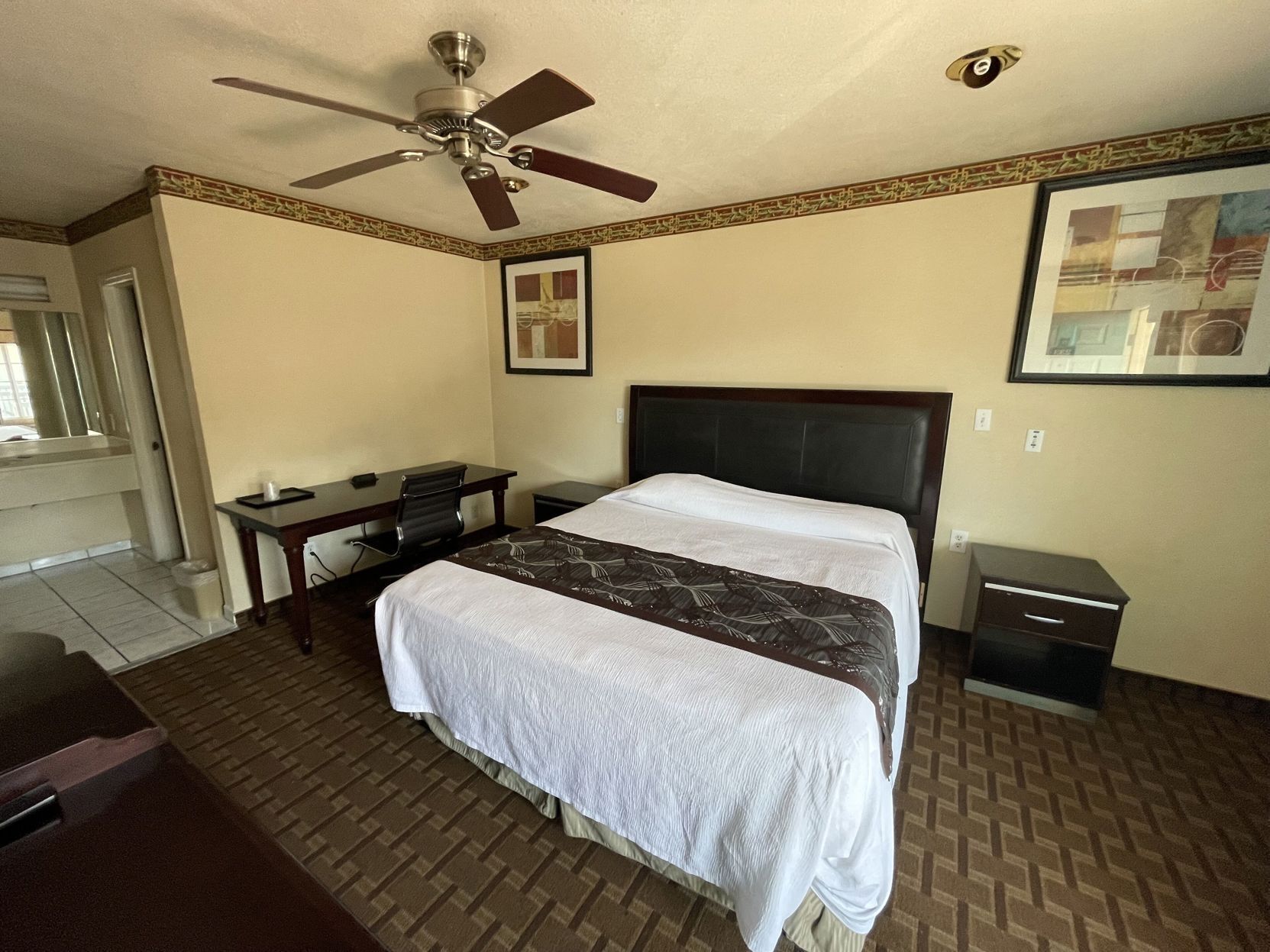 Desk, rollaway beds, WiFi, bed sheets