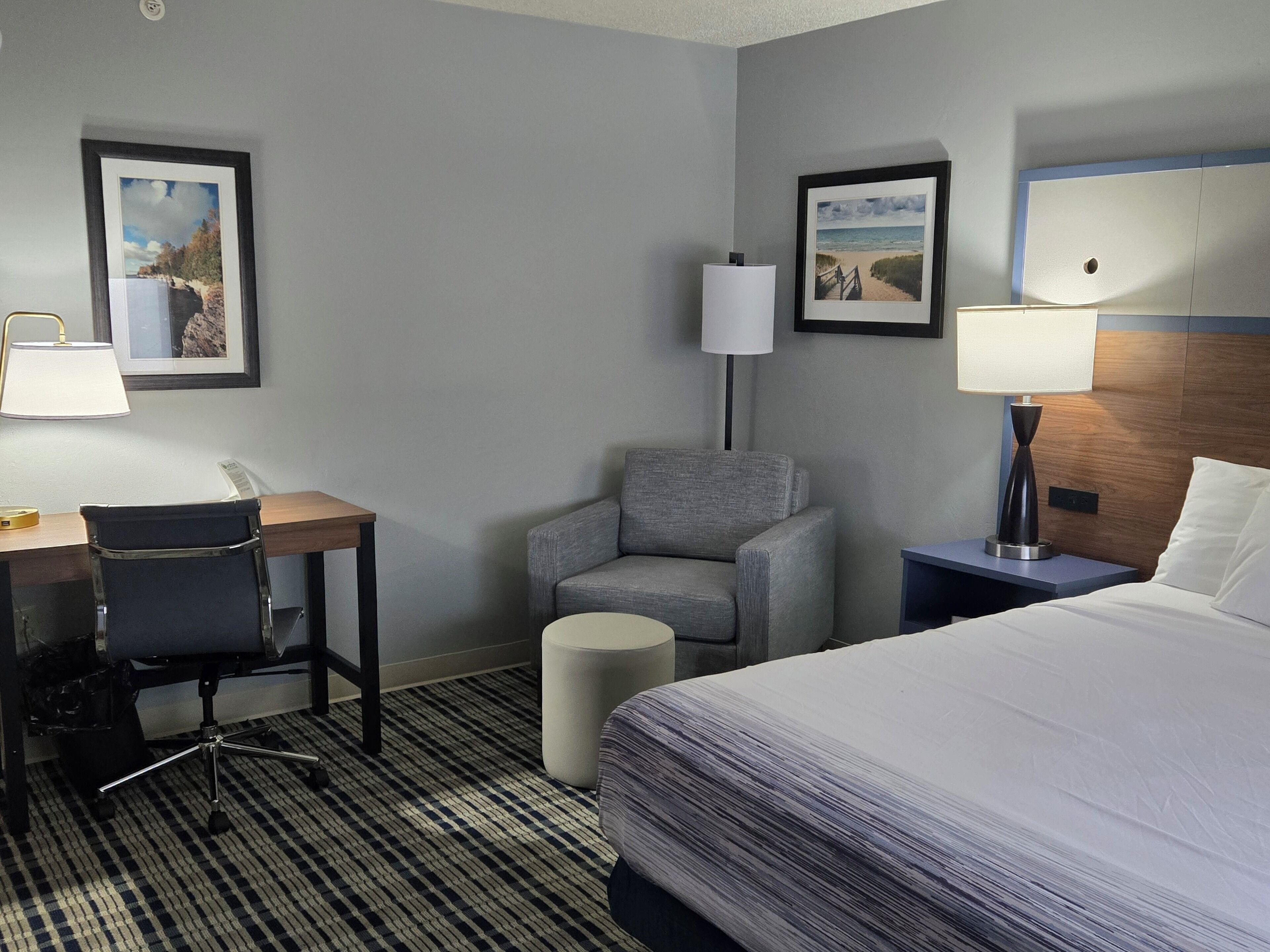 hypo-allergenic bedding, soundproofing, iron/ironing board