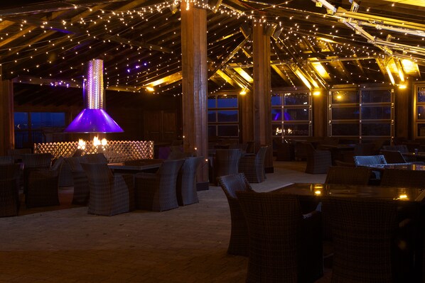 Outdoor banquet area