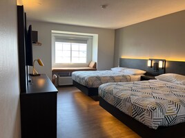 Desk, free WiFi, bed sheets