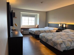 Desk, free WiFi, bed sheets