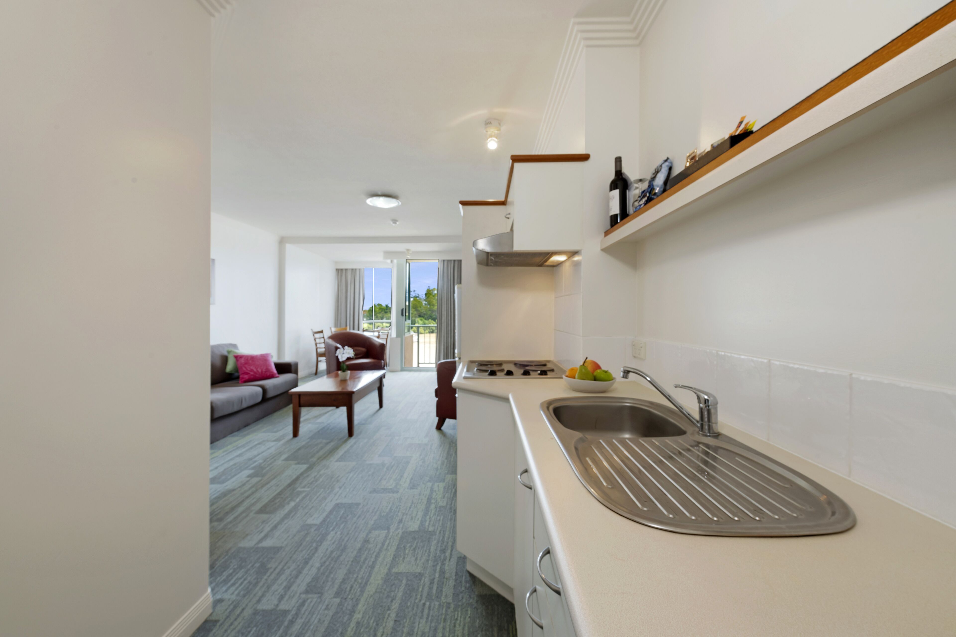 mini-fridge, coffee/tea maker, electric kettle