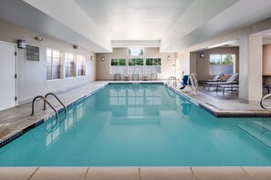 Indoor pool, sun loungers