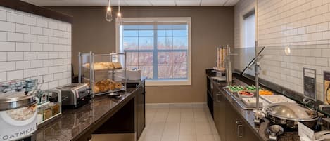 Free daily buffet breakfast