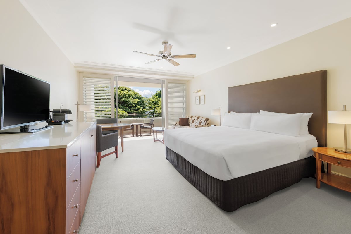 Deluxe King Room, Park View, 1 king bed with single spa bath | Minibar, in-room safe, desk, iron/ironing board
