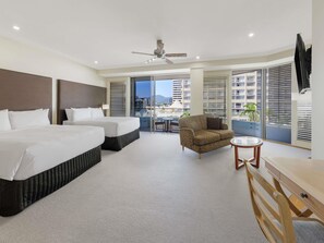 Junior Twin Suite, 2 Double size beds with Double Spa Bath | Minibar, in-room safe, desk, iron/ironing board