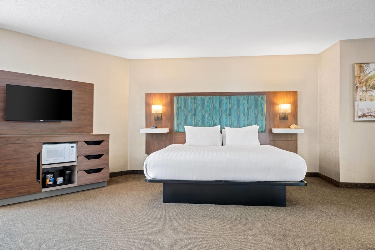 Premium Room, 1 King Bed, Non Smoking | Desk, blackout drapes, iron/ironing board, WiFi (free)