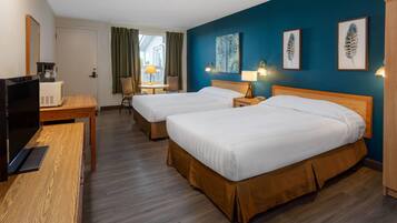 Desk, blackout curtains, iron/ironing board, free WiFi