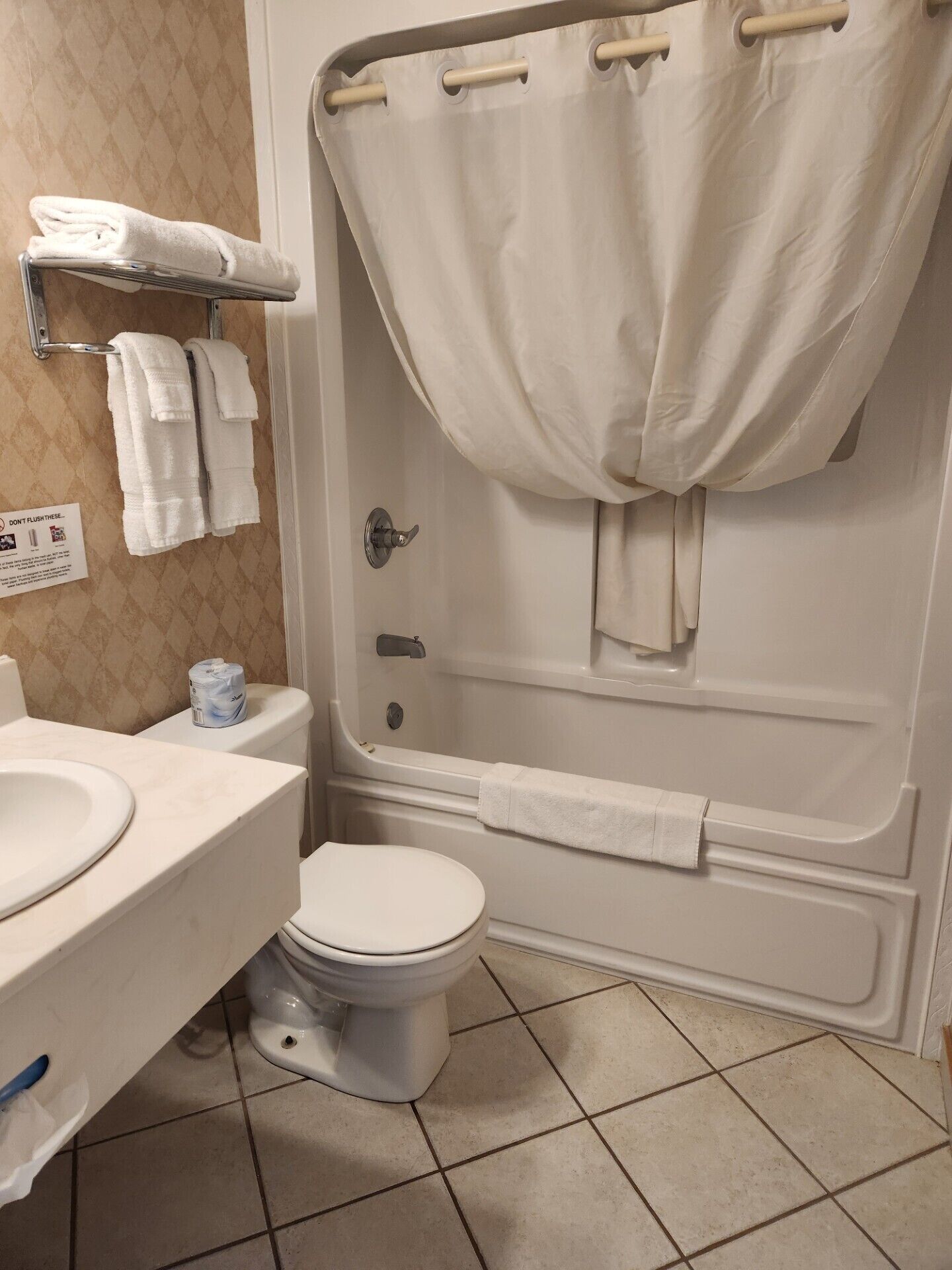 Deluxe Room, 1 Queen Bed, Non Smoking (Drive-Up Room) | Bathroom | Combined shower/tub, free toiletries, hair dryer, towels