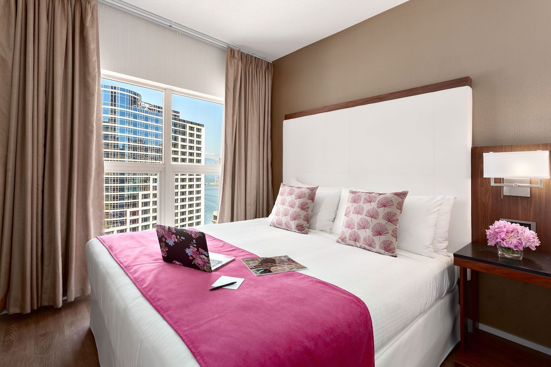 Premium bedding, pillowtop beds, in-room safe, desk