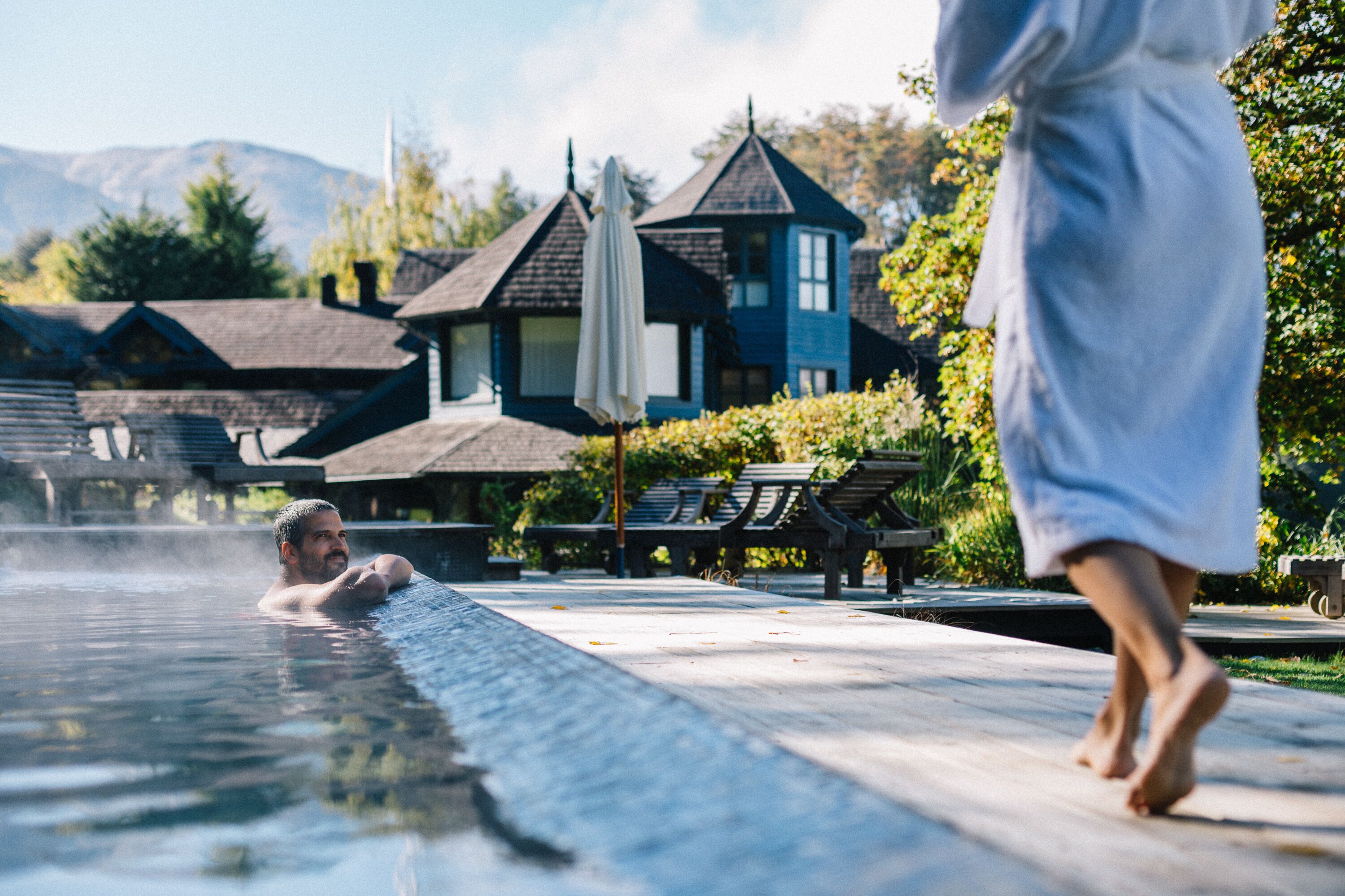 indoor pool, outdoor pool, pool loungers