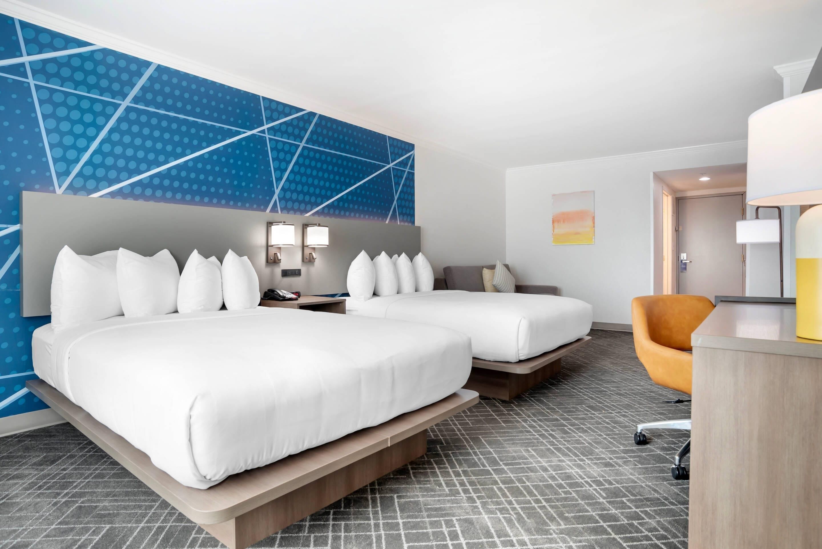 Phòng Suite, 2 giường cỡ queen, không hút thuốc | Bộ đồ giường cao cấp, chăn bông, nệm có lớp đệm bông 