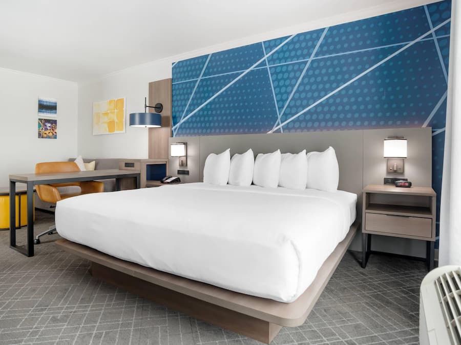 Premium bedding, down comforters, pillowtop beds, in-room safe