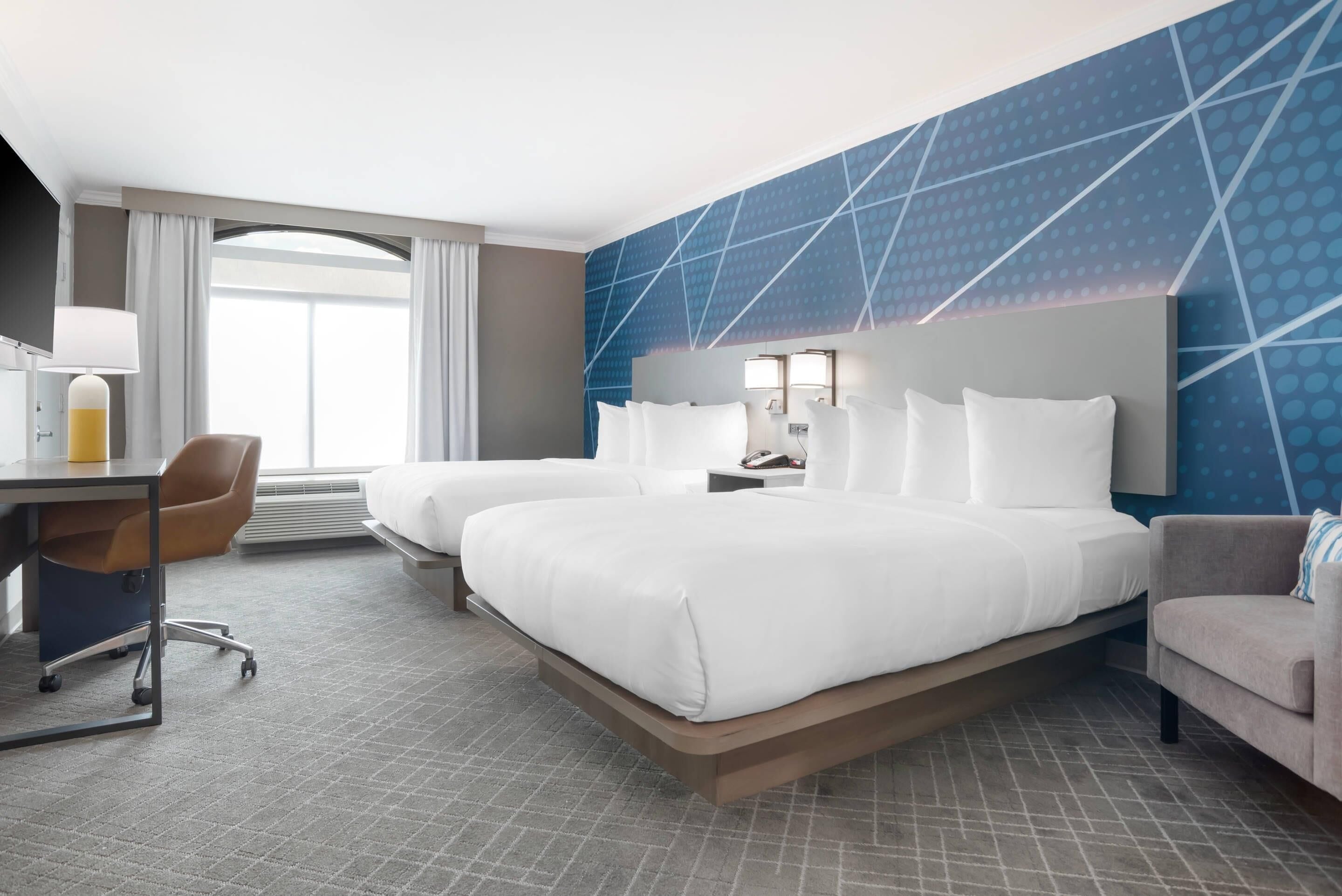 Standard Room, 2 Queen Beds, Non Smoking | Premium bedding, down duvets, pillow-top beds, in-room safe