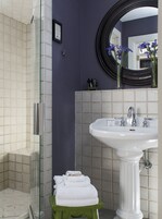 Classic Room, Multiple Beds (Yorktown) | Bathroom | Shower, hydromassage showerhead, designer toiletries, hair dryer