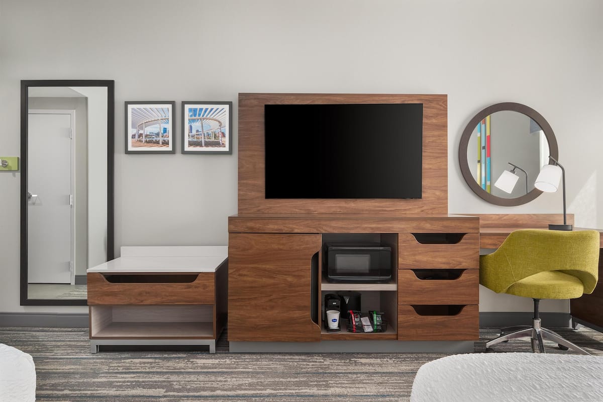 Premium bedding, down duvets, desk, laptop workspace