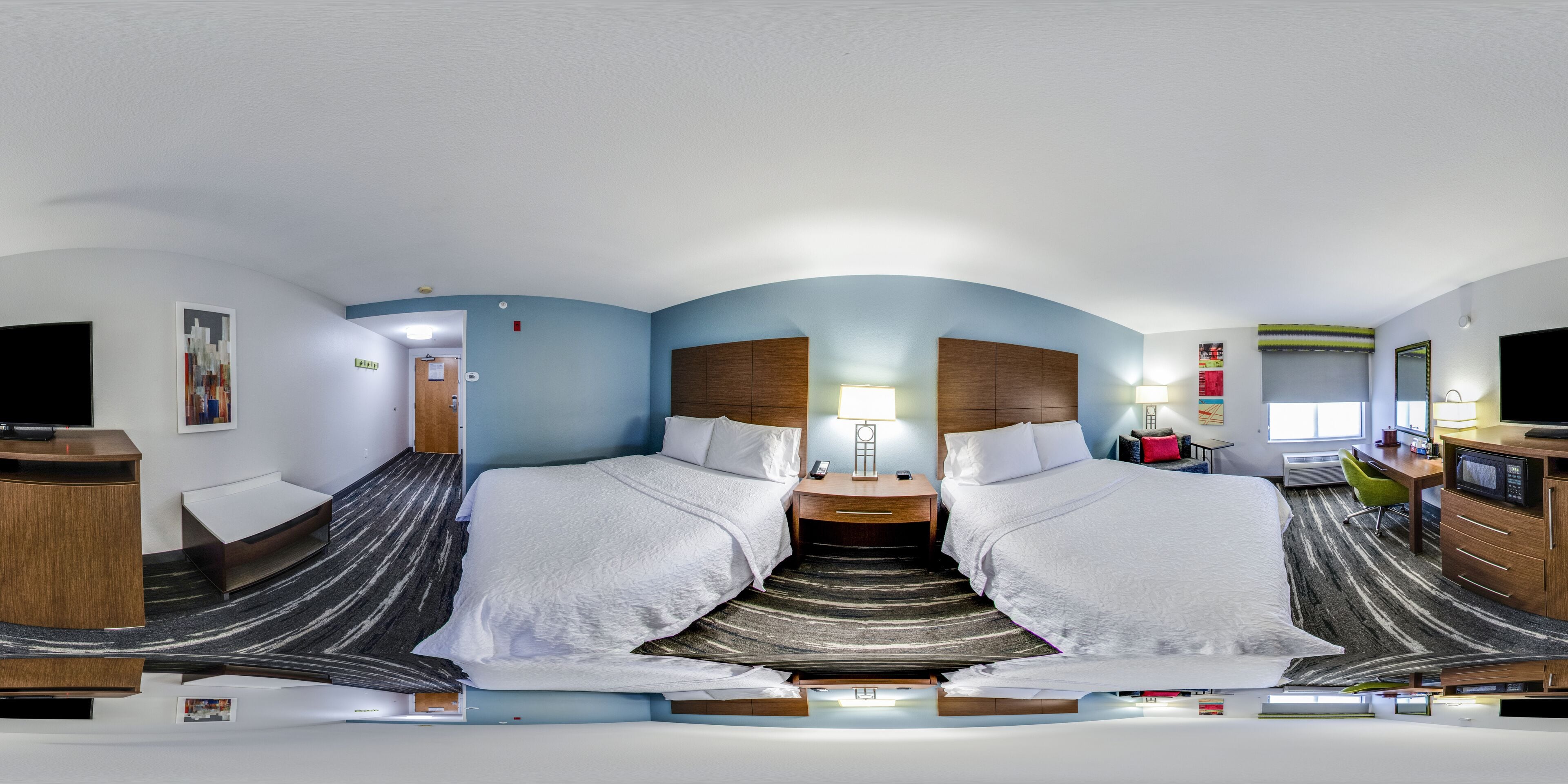 two queen beds non-smoking | in-room safe, iron/ironing board, free cots/infant beds