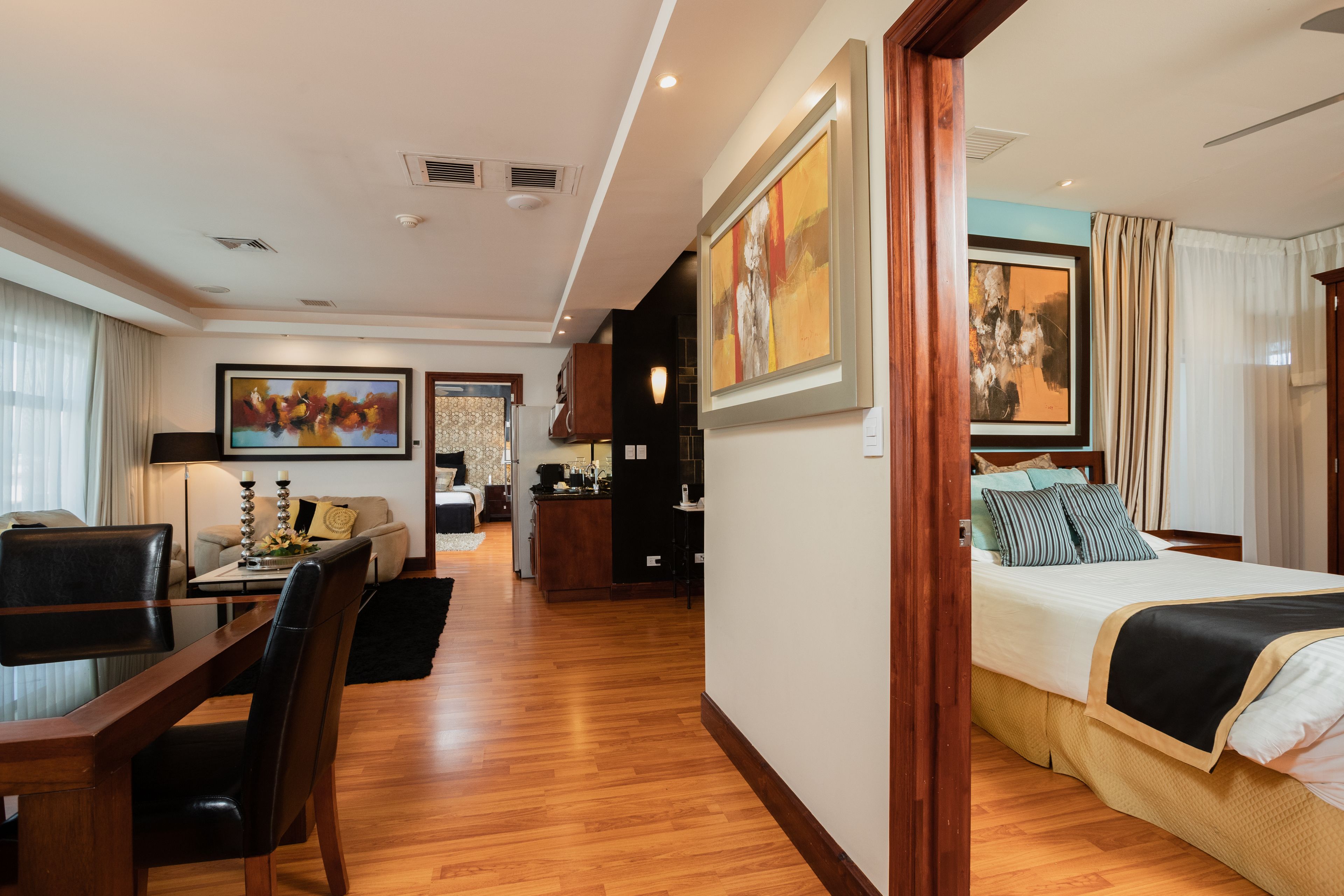 master suite | premium bedding, down duvets, in-room safe, desk