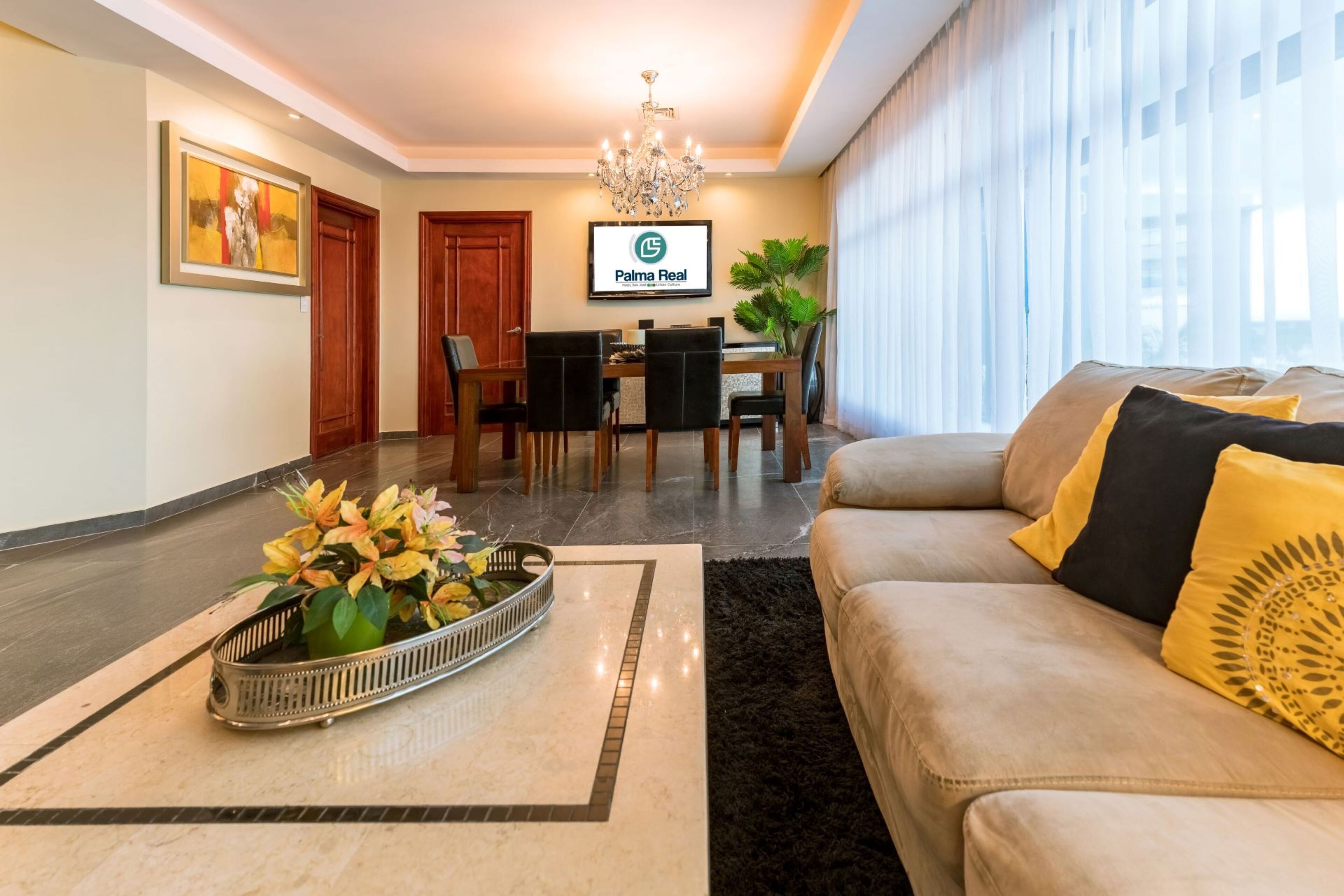master suite | living area | 32-inch lcd tv with satellite channels, tv