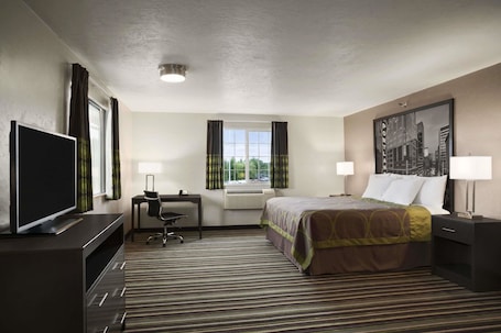 In-room safe, desk, iron/ironing board, free cribs/infant beds