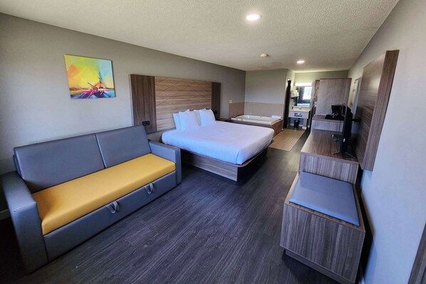 Escritorio, insonorización, tabla de planchar con plancha y cunas 