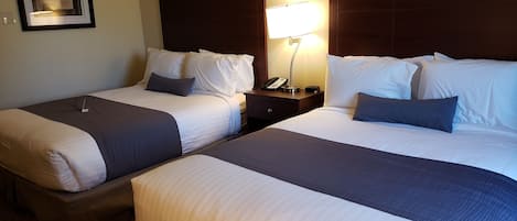 Room, 2 Queen Beds, Non Smoking (Accessible Tub) | In-room safe, desk, laptop workspace, blackout drapes