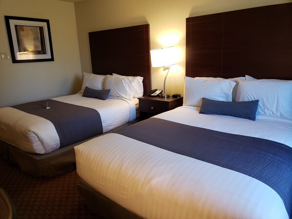 Room, 2 Queen Beds, Non Smoking (Accessible Tub) | In-room safe, desk, laptop workspace, blackout drapes