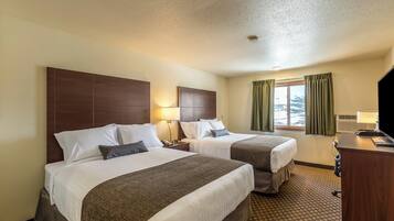 Room, 2 Queen Beds, Non Smoking | In-room safe, desk, laptop workspace, blackout drapes