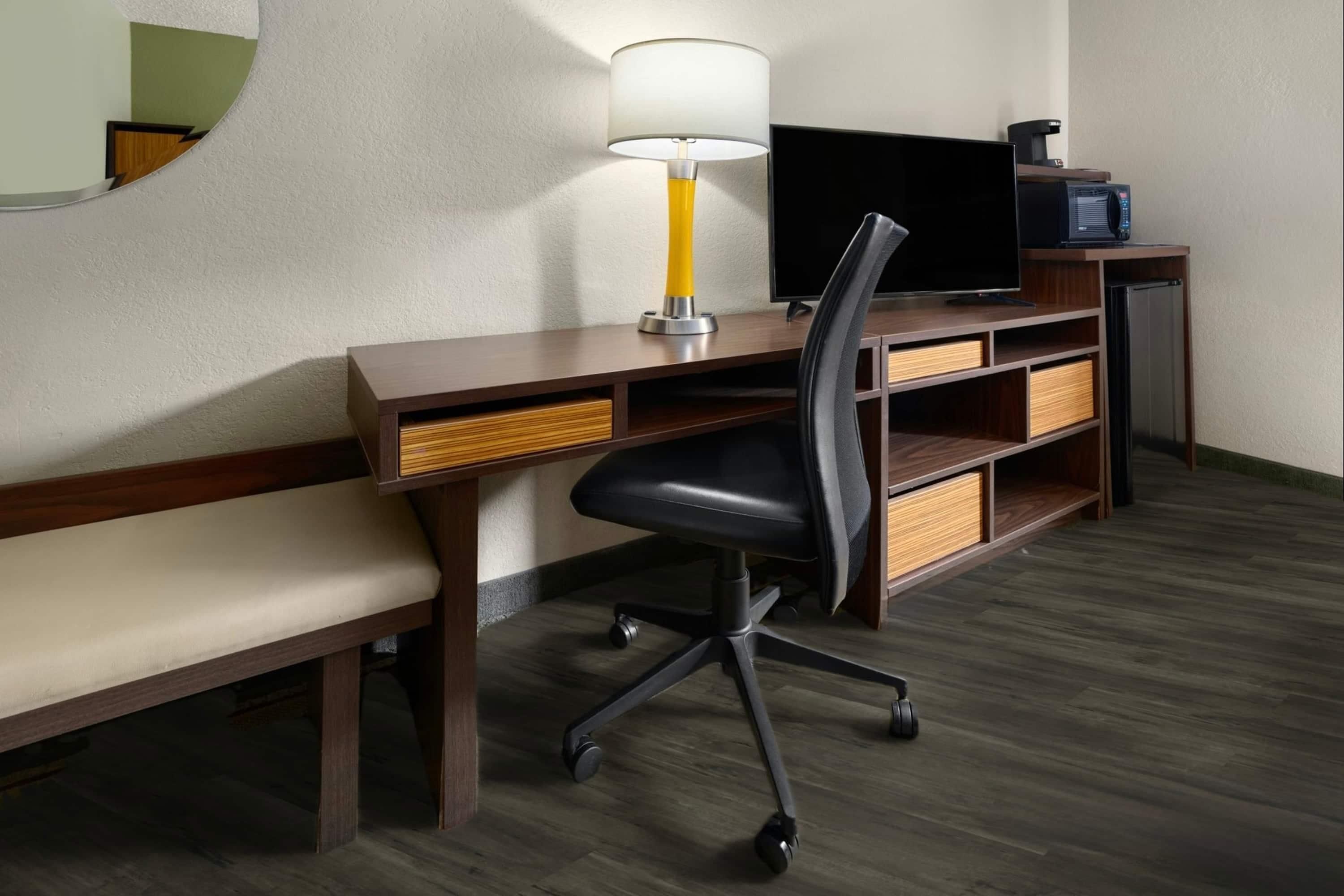 Desk, blackout curtains, iron/ironing board, free WiFi