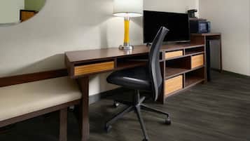 Desk, blackout curtains, iron/ironing board, free WiFi
