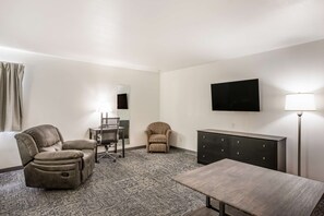 Suite, 2 Queen Beds, Non Smoking | Desk, iron/ironing board, free cribs/infant beds, rollaway beds