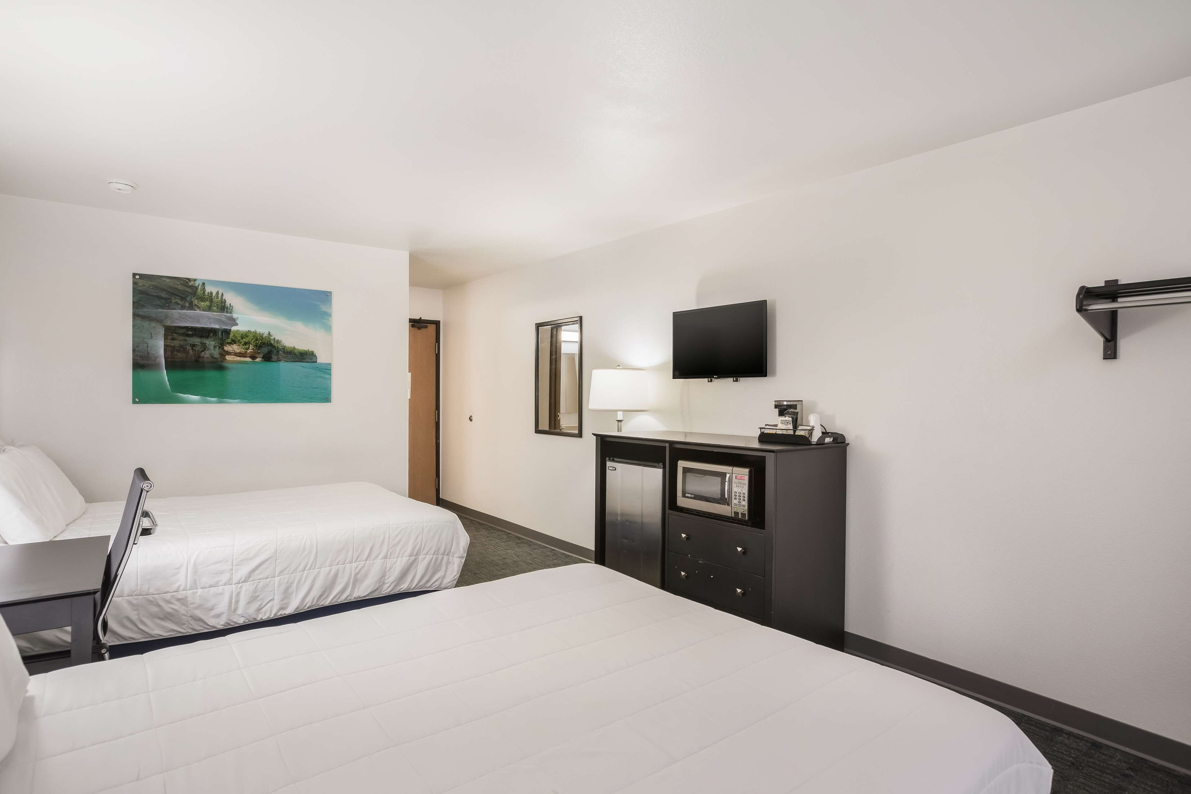 room, 2 queen beds, non smoking | desk, iron/ironing board, free cots/infant beds, rollaway beds