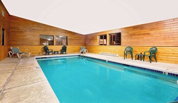 Indoor pool, open 6:00 AM to midnight, sun loungers
