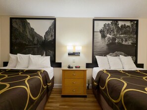 Desk, blackout curtains, iron/ironing board, rollaway beds