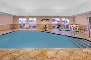 Indoor pool, open 6:00 AM to midnight, sun loungers