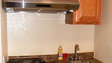 Fridge, microwave, coffee/tea maker