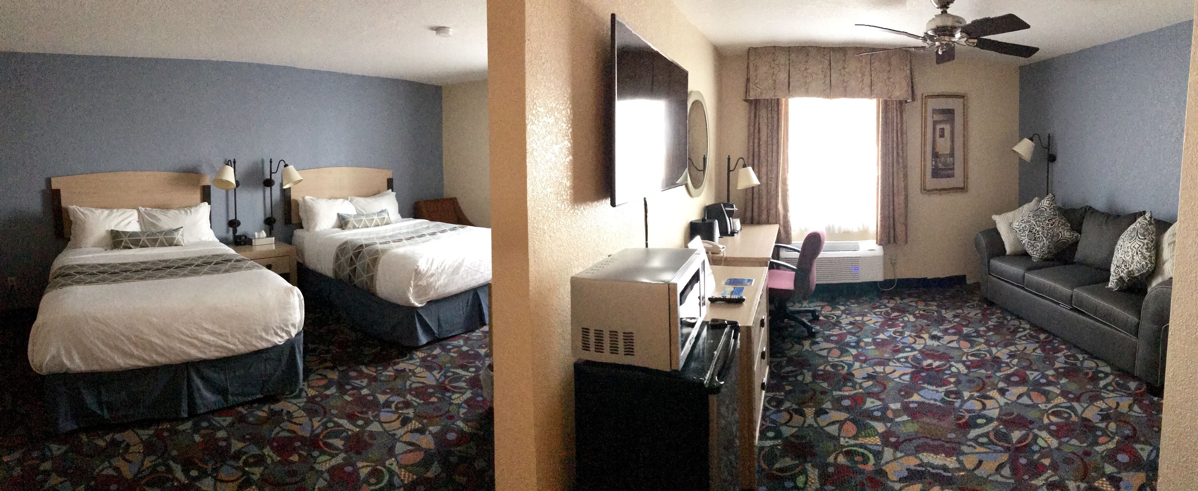 studio suite, 2 queen beds, mobility accessible, non smoking (tub w/ grab bars) | egyptian cotton sheets, premium bedding, down duvets, pillow-top beds