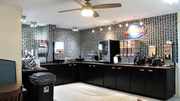 Free daily self-service breakfast