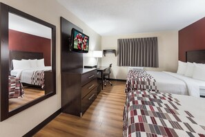 Deluxe Room, 2 Queen Beds (Smoke Free) | Blackout curtains, free cots/infant beds, free WiFi, bed sheets