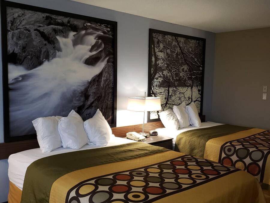 Room, 2 Queen Beds, Non Smoking | In-room safe, desk, iron/ironing board, free cribs/infant beds