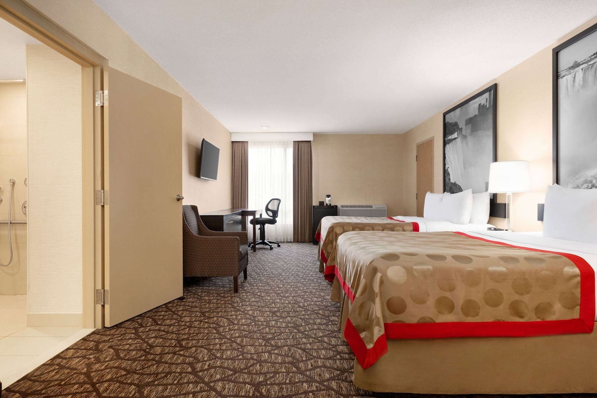 Basic Room, 2 Queen Beds, Accessible, Non Smoking | 1 bedroom, desk, iron/ironing board, free cribs/infant beds