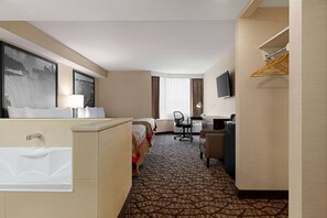 Basic Room, 2 Queen Beds, Non Smoking, Jetted Tub | Desk, iron/ironing board, free cribs/infant beds, rollaway beds