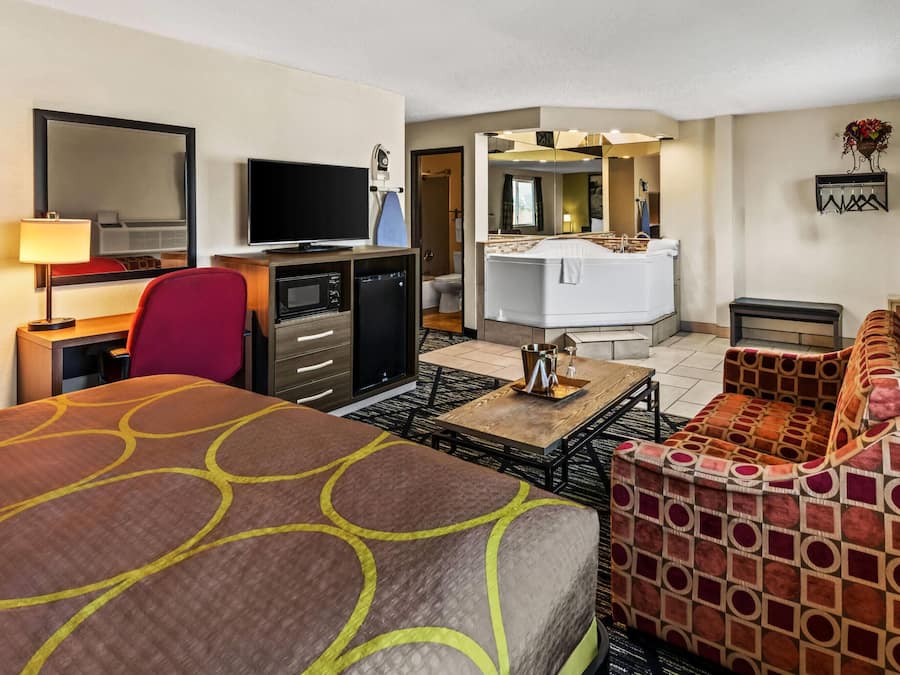 In-room safe, desk, blackout drapes, free cribs/infant beds