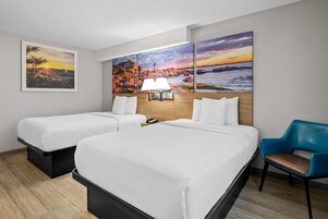 Room, 2 Double Beds, Non Smoking | Desk, blackout drapes, iron/ironing board, free cribs/infant beds