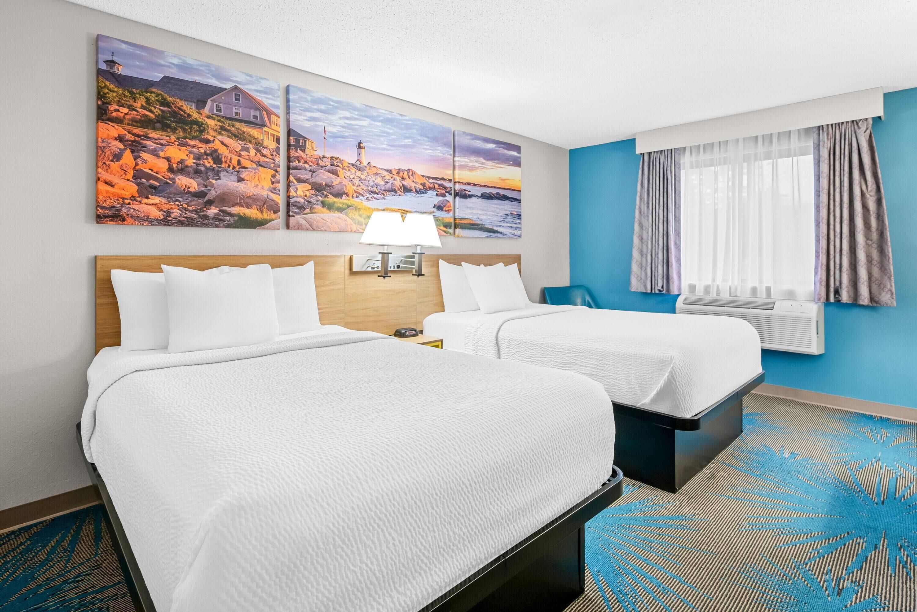 Room, 2 Double Beds, Non Smoking | Desk, blackout drapes, iron/ironing board, free cribs/infant beds